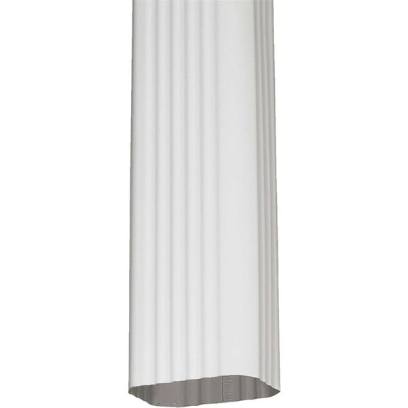 Spectra Gutter Systems 4DP10RTW 3 x 4 x 10 in. Standard Downspout, White - Case of 10