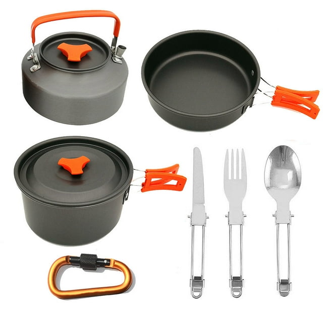 Outdoor Pots Pans Camping Cookware Picnic Cooking Set Non-stick Tableware;Outdoor Pots Pans Camping Cookware Picnic Cooking Set Non-stick Tableware