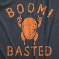 thumbnail image 2 of Mens Boom Basted T Shirt Funny Thanksgiving Roasted Turkey Dinner Tee for Guys Graphic Tees, 2 of 9