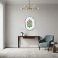 thumbnail image 4 of Handcrafted Floral Wall Art, Mirror Embellished Wooden Plaque, Traditional Indian Home Decor, 4 of 10