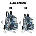 thumbnail image 3 of JIALIOU Mini Backpack Purse for Women Quilted Casual Daypack Small Travel Shoulder Bag, Crow on Branch with Moon, 3 of 7