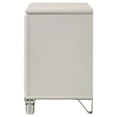 thumbnail image 4 of Ory Nightstand w 2 Drawers, Chrome Star Handle, Pearl Ivory Wood, 4 of 6