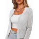 thumbnail image 1 of Chaqueta Cárdigan de Punto con Cuello en V y Larga para Mujer, Suéter Chal de Punto Sin Botones. Gris XXXL, 1 of 8