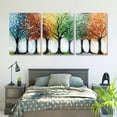 thumbnail image 5 of Colorful Abstract Trees Triptych Unframed Canvas Painting 12x16 Inches - Living Room Bedroom Wall Art Decor - Modern Unframed Style Print Painting (No Frame), 5 of 6