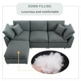 thumbnail image 6 of Sectional Couches for Living Room, Convertible Sectional Sofa L Shaped Couch with Reversible Chaise and 2 Throw Pillows, Comfy Sofa Couch, 4-Seat Small Couches for Small Spaces, Apartments, Dark Grey, 6 of 8