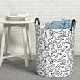 thumbnail image 6 of Rateoe Hand Drawn Snake Pattern Round Laundry Hamper Basket, Tall Hamper Basket for Blanket Storage, Nursery Clothes Hamper for Laundry in Bedroom and College Dorm-Medium, 6 of 6