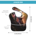 thumbnail image 4 of Hirioo Adorable Fluffy Bat for Baby Waterproof Pocket Bib Adjustable Closed for Babies Toddlers with Large Pocket 6-24Months, 4 of 8