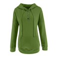 thumbnail image 6 of QUINDOS Women's Hoodies and Sweatshirts Button Plus Size Womens Sweatshirts and Hoodies Casual Long Sleeve Crew Neck Plain Pullover Tops, 6 of 7