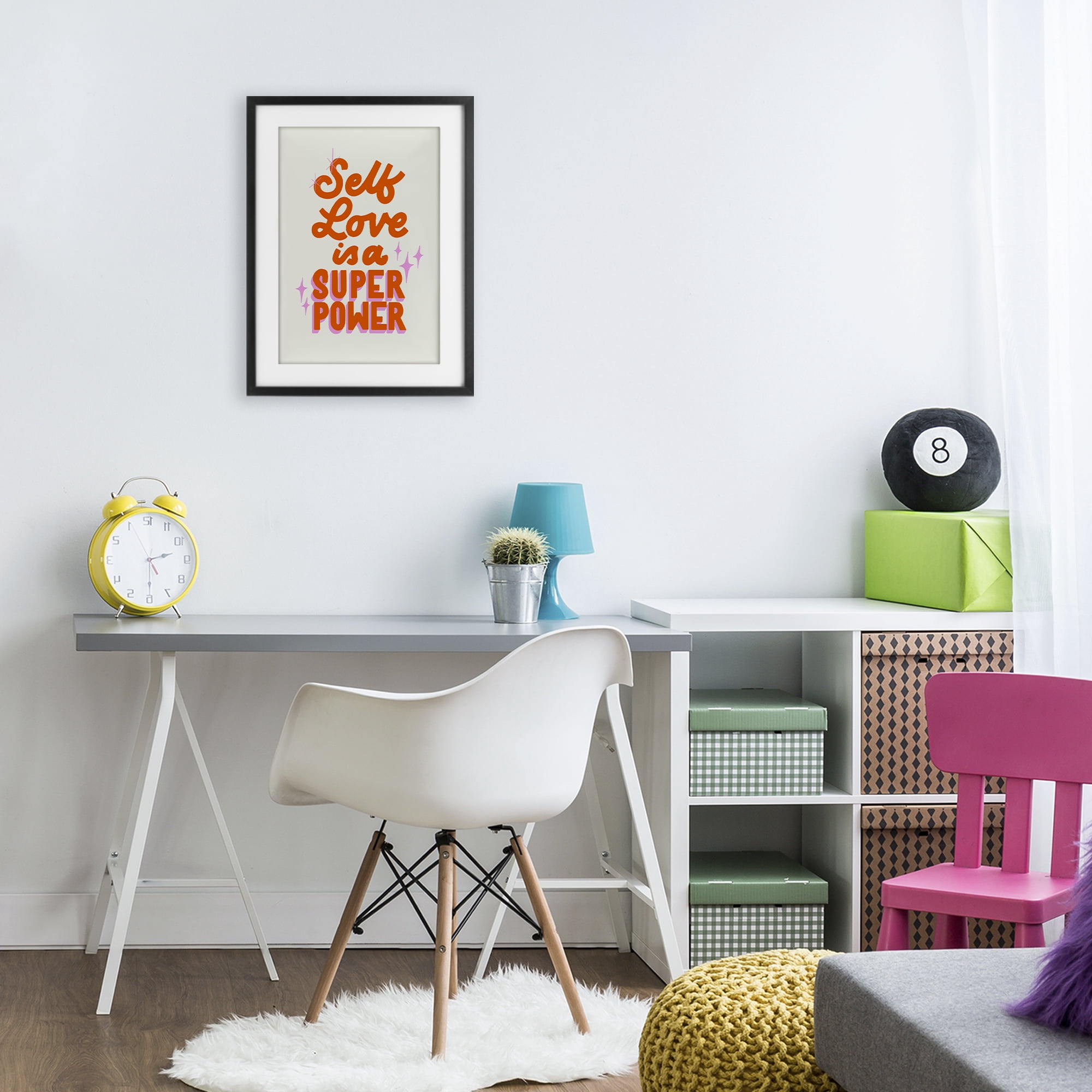 Stupell Industries Self Love Is Superpower Black Framed Print Under Glass, design by Indira Prieto | IndySign