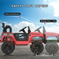 thumbnail image 7 of Luku 2-Seater Ride On Truck Car, 12V Battery Powered Electric Vehicle with Parent Remote Control, 2 Speeds, Led Lights, Mp3 Player, Safety Belt, Red, 7 of 7