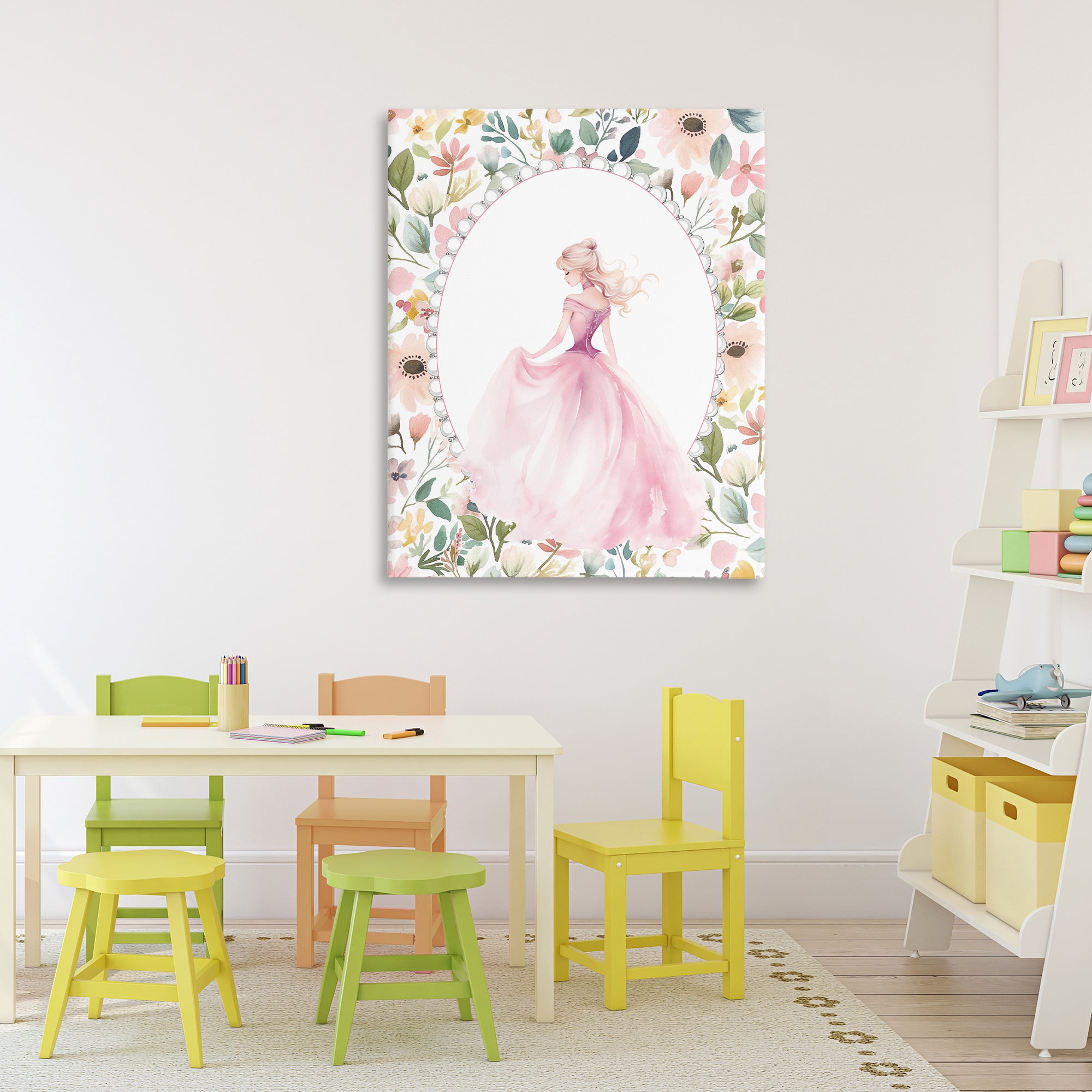 Stupell Industries Graceful Princess Love Canvas Wall Art, design by Christine Simpson Art