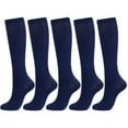 thumbnail image 2 of Blue Stockings 5 Pairs Sock Compression Socks Knee High Support Stockings for Men Women, 2 of 5