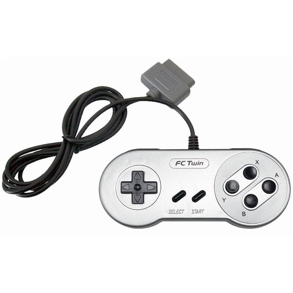 New Silver Joypad Controller For Snes Fc-Twin Game Systems