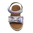 thumbnail image 4 of Laura Ashley Girls Buckle Hook And Loop Footbed Sandals (Toddler Sizes), Lila, 5, 4 of 7
