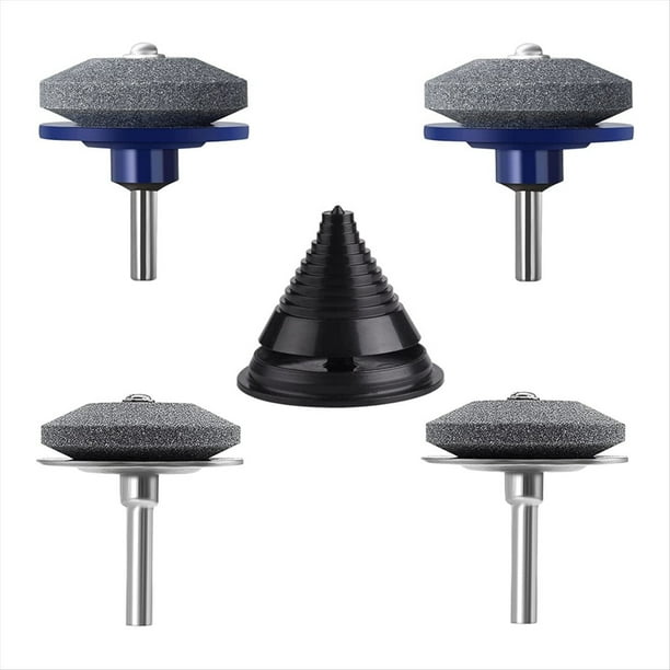 Afilador de Cuchillas para Cortacésped, Afilador de Cuchillas para Taladro con Equilibrador de Cuchillas, Afilador de Cuchillas para Cualquier