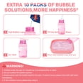 thumbnail image 5 of Wisairt Bubble Machine, 80 Holes Bubble Blowing Toys with Replaceable Nozzles, 2 Bubble Solution and Colorful Lights, Bubble Toys Outdoor Birthday Party, Pink & White, 5 of 10
