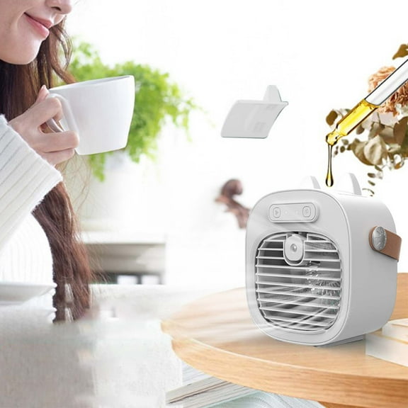 Hwkond Table Fan Desktop Fan Small Cool Down Humidifier Fan Desktop Conditioner USB AC Fan Desk Fan USB Cooler Mini Portable USB Fan Travel Conditioner Fan Handheld on Clearance