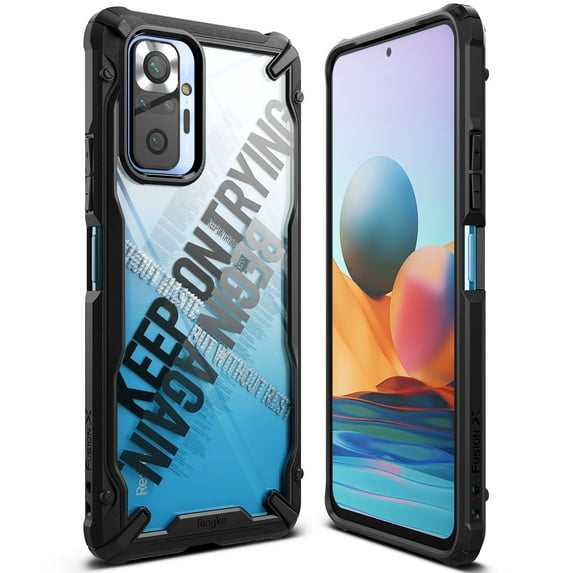Ringke Fusion-X Design Case Compatible with Xiaomi Redmi Note 10 Pro / 10 Pro Max, Designed Hard Back Shockproof Advanced Bumper Cover - Cross
