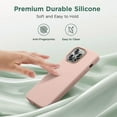 thumbnail image 4 of Entronix Silicone Case Designed for Apple iPhone 16 Pro Liquid Silicone Case, Shockproof Slim Case Built for Apple iPhone 16 Pro, Rose Gold, 4 of 5