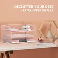 thumbnail image 4 of Paper Organizer with Pen Holders Mesh Letter Tray with Handle Paper Tray Organizer for A Files, 4 of 6