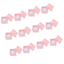 Clispeed 12Pcs Decorative Box with Lid Jewelry Storage Case for Friends Lovers Pink Paper