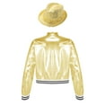 thumbnail image 4 of MSemis Boys Girls Sequins Jacket with Hat Lightweight Flight Jacket, 4 of 4