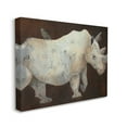 thumbnail image 3 of Stupell Industries Bird Perched on Rhino Contemporary Portrait Painting Canvas Wall Art, 48 x 36, Design by Roberta Dyer, 3 of 5