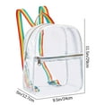 thumbnail image 3 of 12Inch Clear Backpacks Purses Small Stadium Approved Transparent Travel Daypacks Teenager Cute Backpack Bookbag Over 7 Years Old, 3 of 6