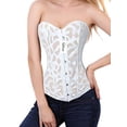 thumbnail image 4 of Women's Gothic Sexy Mesh Overbust Corset Bustier Top Corset Intimates Lace up Busiter Shapewear Outfit, 4 of 6