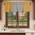thumbnail image 6 of Orange Grey Ombre Curtain Valances for Windows, Kitchen Valance Window Treatments Panel 2 Pack, Gradient Contemporary Abstract Art Rod Pocket Short Curtains for Bathroom Bedroom 42 x 12 Inch, 6 of 8