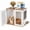 Style A, variant on Dog Crate Furniture for Small Dogs,Wooden Puppy Kennel with Charging Station & Drawer, Rustic Brown
