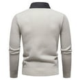 thumbnail image 4 of successthop Sweaters Fake Two Piece Fleece Long Sleeve Crew Neck Knitwear Solid Winter Fall Pullover Outwear, 4 of 9