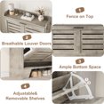 thumbnail image 2 of 1 Particle Board Two-Layer Door Shoe Cabinet, 2 of 9