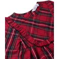 thumbnail image 3 of Vestido Beebay a cuadros tartán rojo de manga larga, 2 años, 3 of 6