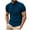 Blue, variant on Men's Muscle Slim Henley Shirts Crewneck Longline T-Shirt Gym Workout Athletic Shirt Tees with Button Gray XXL