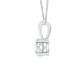 thumbnail image 2 of Angara Collier en Diamant de Laboratoire - Pendentif Solitaire en Diamant Rond Serti à Griffes en Platine pour Femmes, 2 of 8