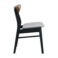thumbnail image 6 of Rebi Side Chairs (Set of 2) - Gray Linen, Walnut & Black - Padded Seat, Curved Back, 220lbs Capacity - Dining Room, Kitchen, Living Room, 6 of 6