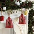 thumbnail image 5 of Large Red Christmas Bells Iron Holiday Ornament, 11x7x7 Inch Big Tree Door Decor, Festive Decoration, 5 of 6