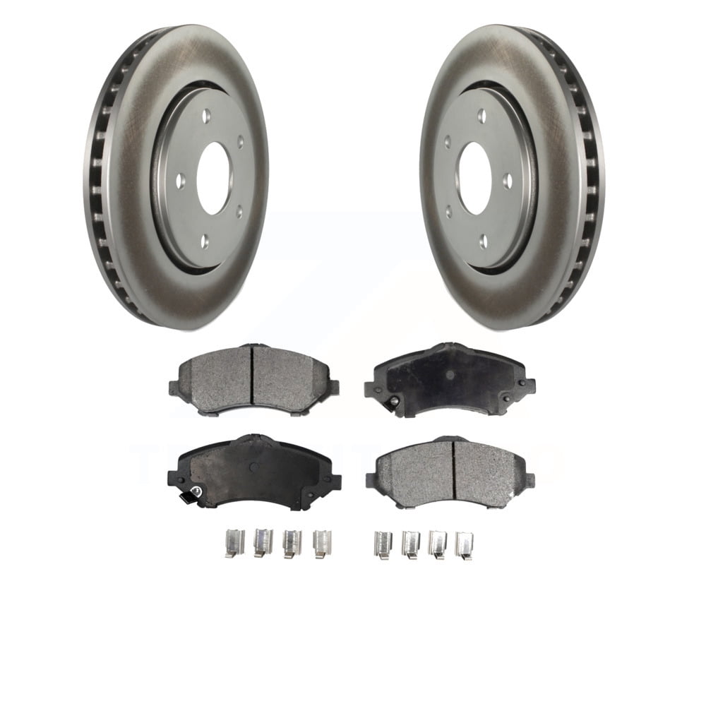 Front Coated Disc Brake Rotors And Ceramic Pads Kit For Dodge Grand