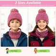 thumbnail image 6 of 4pcs Kids Winter Hat Gloves Scarf Set, Girls Toddler Winter Hat Beanie with Touchscreen Gloves & Neck Warmer for Girls Boys, 6 of 7