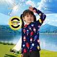 thumbnail image 3 of OGLCCG Boys UPF 50+ Athletic Hoodies Youth Long Sleeve Sun Protection Pullover Tops with Thumbhole Lightweight Fishing Shirts 5-15 Years, 3 of 5