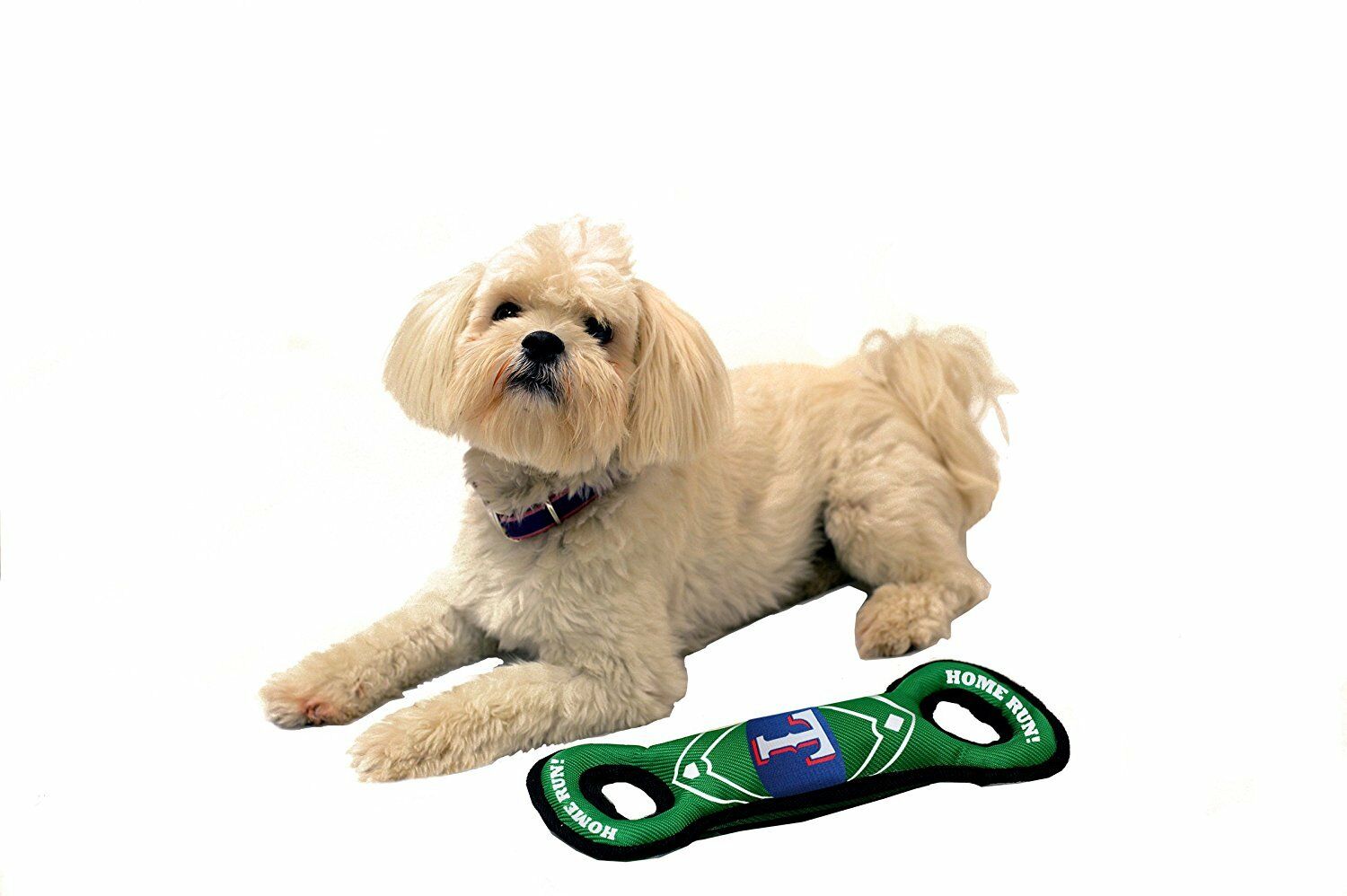 Pets First MLB Texas Rangers Dogs & Cats Durable and Heavy Duty Nylon Field Toy