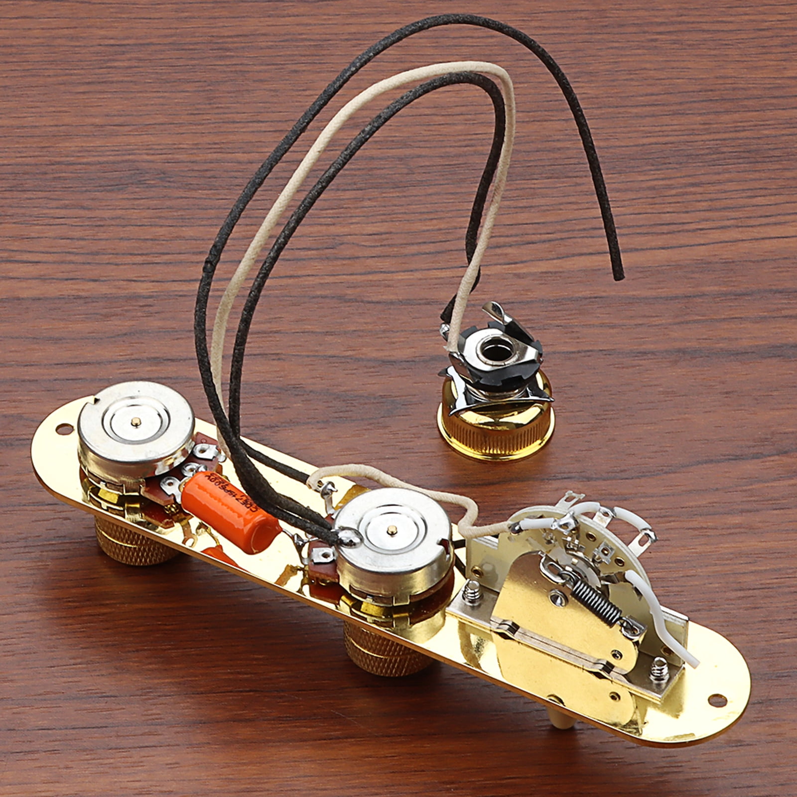 Ladaidra Brown fhgksm Electric Guitar Prewired Control Plate with 3-Way Switches Prewired Loaded