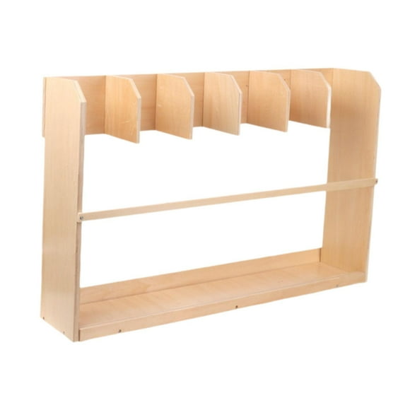 Yinanstore Children Work Rug Organizer Rack Children Work Carpet Storage Gifts Kids Educational Living Teaching Aids Wooden Carpet Stand