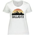 thumbnail image 3 of Inktastic Dallas Texas Skyline Vintage Women's Plus Size T-Shirt, 3 of 5