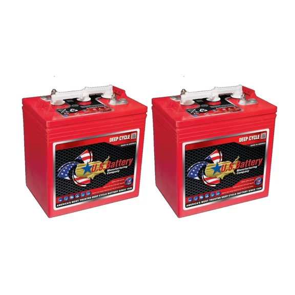 x2 | US Battery US145 6 Volt 251Ah Deep Cycle Battery - Replaces T-145 | T145