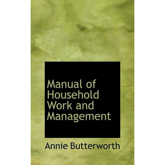 Manual of Household Work and Management Hardcover