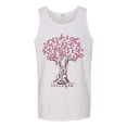 thumbnail image 2 of Wild Bobby Breast Cancer Awareness Pink Tree Words of Encouragement Breast Cancer Awareness Men Tank Top, White, 3X-Large, 2 of 6