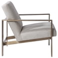 thumbnail image 3 of Uttermost Wills Wood Stainless Steel and Fabric Accent Chair in Antique Brass, 3 of 7