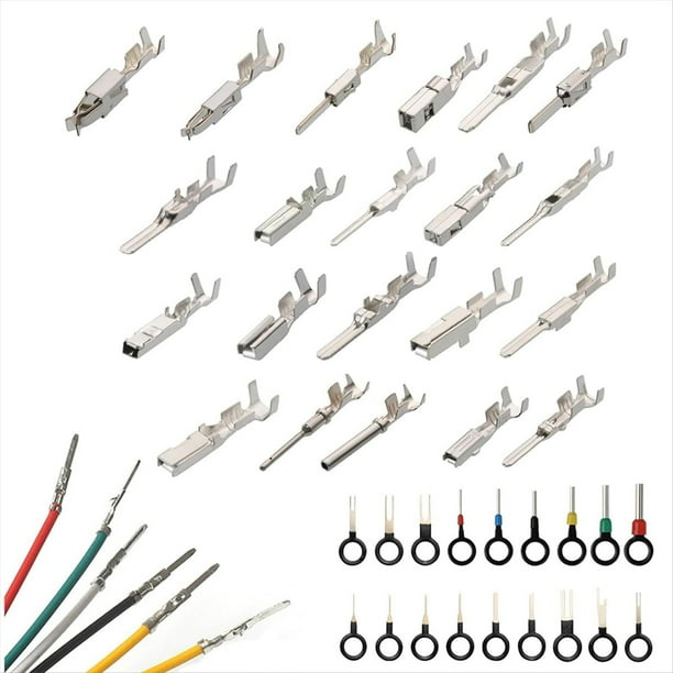 340 Piezas 1/1,5/1,8/2,2/2,8/3,5 mm Pines Terminales Pin de Arnés de Cables Macho Hembra Kit de Conector Eléctrico Automotriz Cable de Coche